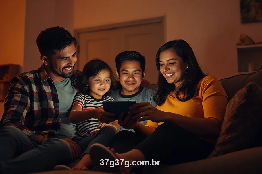 Família brasileira usando o 37G em casa